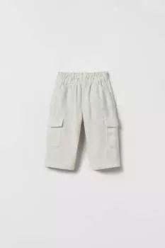 Брюки трюки ZARA, экру