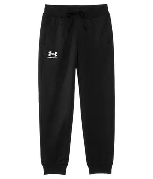 Брюки Under Armour Kids Icon Knit Pants, черный/белый