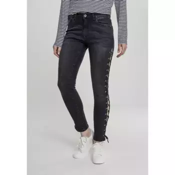 Брюки Urban Classics Lace Up, черный