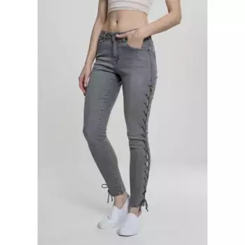 Брюки Urban Classics Lace Up, серый