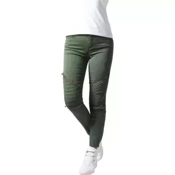 Брюки Urban Classics Stretch Biker, зеленый