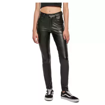Брюки Urban Classics Synthetic Leather, черный
