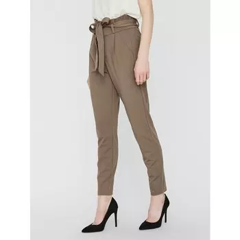 Брюки Vero Moda Loose Paperbag, коричневый