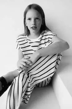 Брюки в полоску Zara, синий