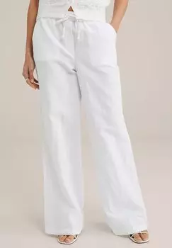 Брюки WE Fashion, белый