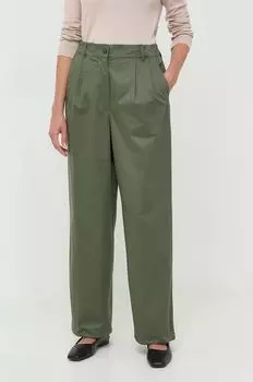 Брюки Weekend Max Mara, зеленый
