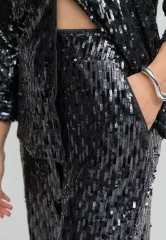 Брюки WIDE LEG SEQUIN Next, синий