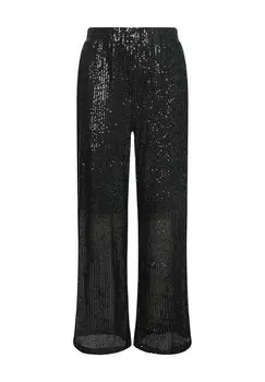 Брюки WIDE LEG SEQUINED Ulla Popken, черный