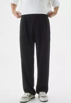 Брюки Wide- Smart PULL&BEAR, черный