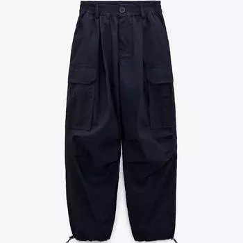 Брюки Zara Cargo, темно-синий