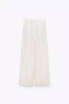 Брюки Zara Linen Blend Darted, белый