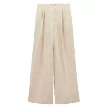Брюки Zara Loose-fitting Darted, бежевый