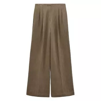 Брюки Zara Loose-fitting Darted, хаки