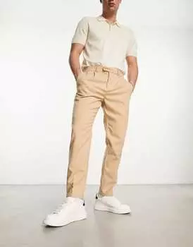 Брюки зауженного кроя со складками New Look