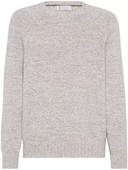 Brunello Cucinelli кашемировый джемпер с круглым вырезом, фиолетовый