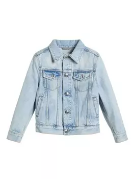 Brunello Cucinelli Kids джинсовая куртка с карманами, синий