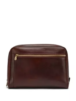 Brunello Cucinelli несессер на молнии, коричневый