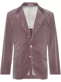 Brunello Cucinelli однобортный пиджак, фиолетовый
