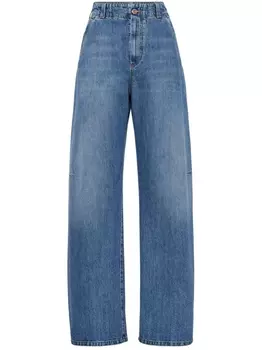 Brunello Cucinelli широкие джинсы, синий