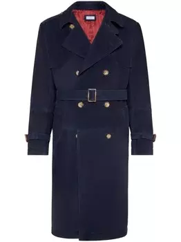 Brunello Cucinelli тренч с поясом, синий