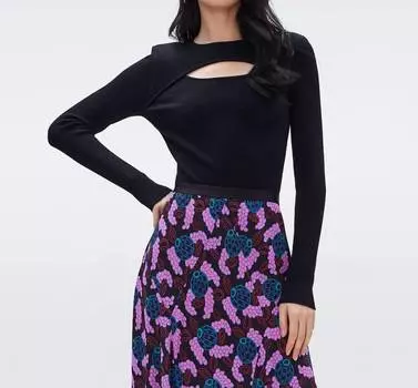 Бруно Топ в черном цвете Diane von Furstenberg