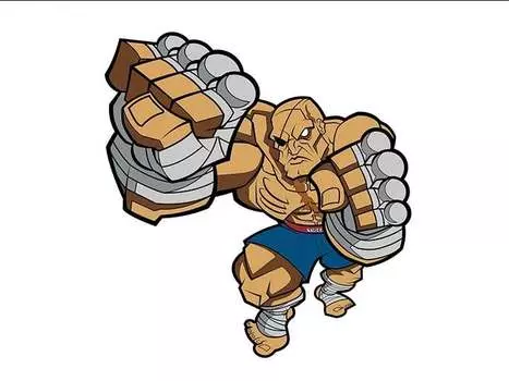 Булавка Street Fighter Sagat Action Enamel Pin Icon Heroes