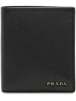Бумажник из кожи Saffiano Prada, черный