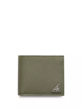Бумажник из сафьяновой кожи Prada, зеленый