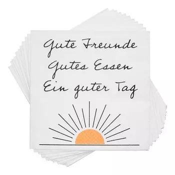 Бумажные салфетки BUTLERS APRS Gute Freunde, 33 см, белый