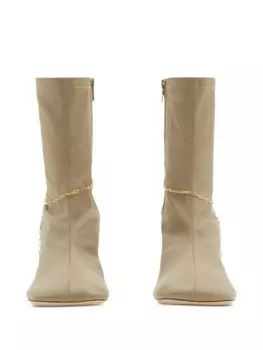 Burberry 75 мм облегающие ботинки Slinky Legging, нейтральный цвет
