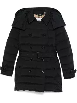 Burberry длинный пуховик, черный