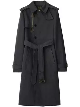 Burberry двубортный тренч, синий