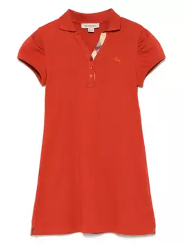 Burberry Kids платье с короткими рукавами, красный