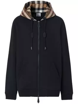 Burberry клетчатое худи, черный