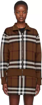 Burberry Коричневая спортивная куртка в клетку