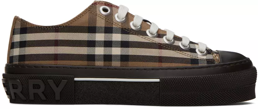 Burberry Коричневые кроссовки в клетку