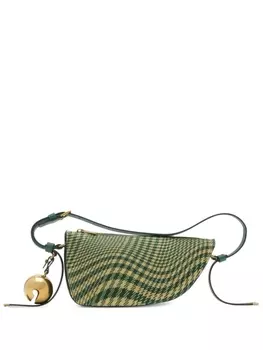 Burberry мини-сумка на плечо Shield, зеленый
