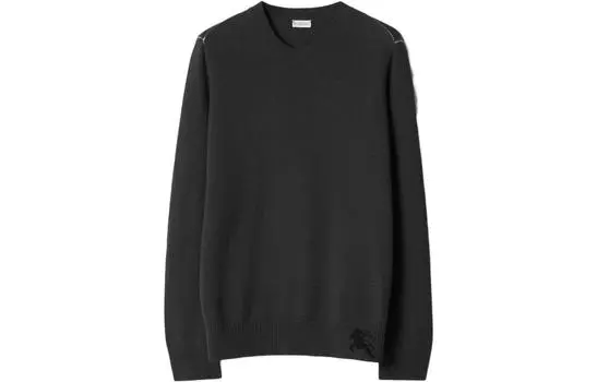 Burberry Мужской кашемировый свитер, цвет Black