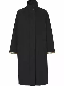 Burberry однобортное пальто, черный