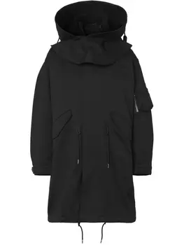 Burberry парка с логотипом, черный