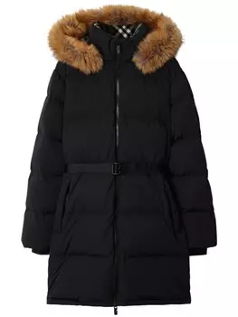 Burberry пуховое пальто, черный
