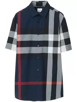 Burberry рубашка в клетку, синий