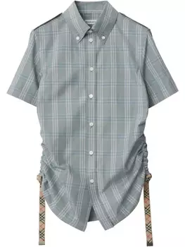 Burberry рубашка в клетку, синий