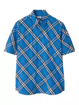Burberry рубашка в клетку, синий