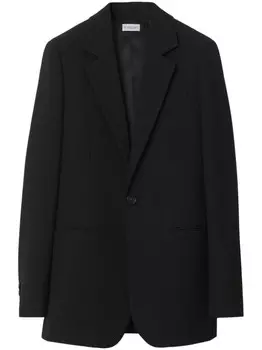 Burberry шерстяной пиджак в клетку, черный