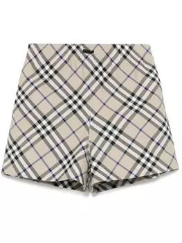 Burberry шорты в клетку, серый