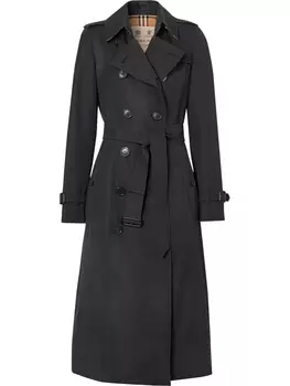 Burberry тренч The Long Chelsea Heritage, синий