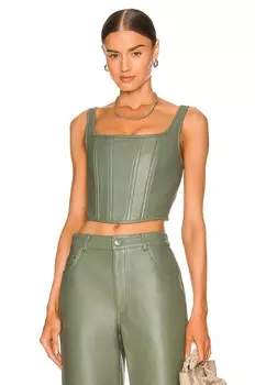 Бюстье Ena Pelly Leather, цвет Hunter Green