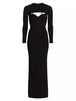 Бюстье-платье макси Brandon Maxwell, черный