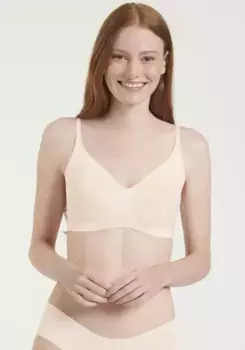 Бюстье sloggi "ZERO Microfibre 2.0 Bralette", без косточек, со съемными подушечками, бежевый